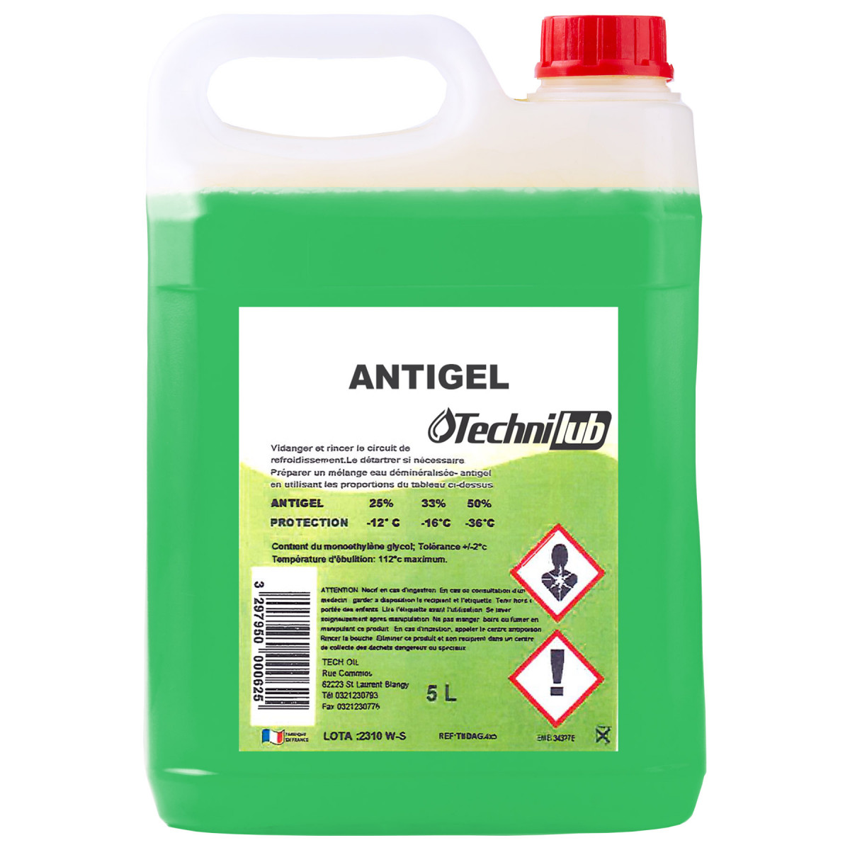 L'éthylène glycol antigel de voiture et de polyester, bloc de